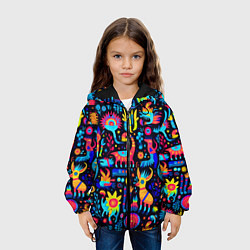 Куртка с капюшоном детская Космические веселые монстрики, цвет: 3D-черный — фото 2