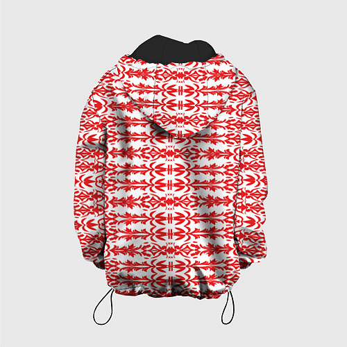 Детская куртка Красно-белый батик / 3D-Черный – фото 2