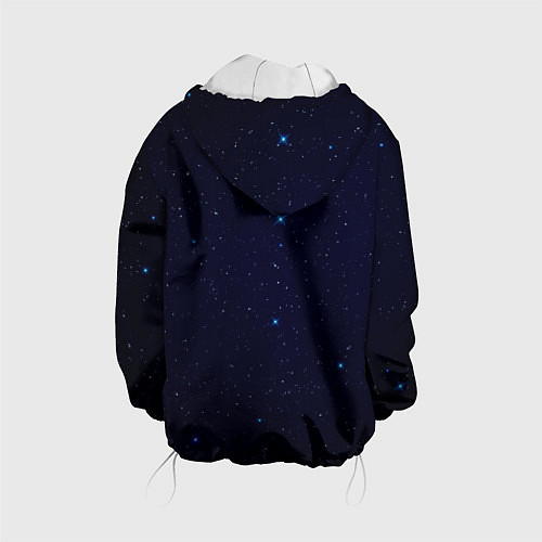 Детская куртка Тёмный космос и синие звёзды / 3D-Белый – фото 2