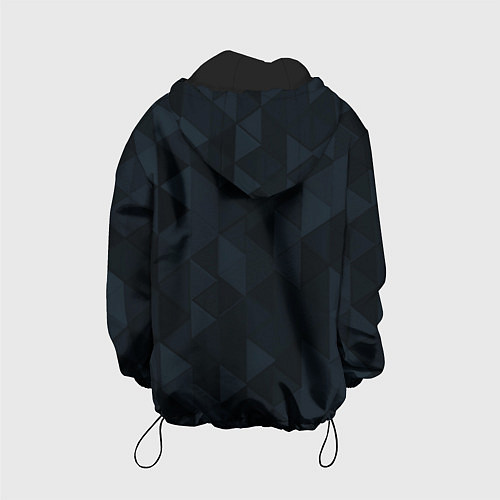 Детская куртка Тёмно-синий треугольный / 3D-Черный – фото 2