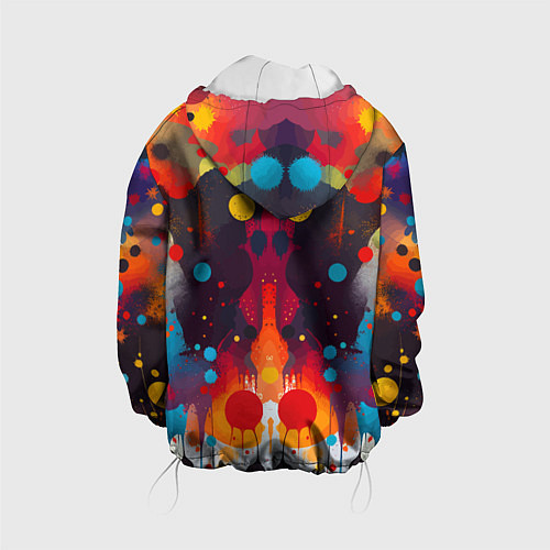 Детская куртка Mirrow colorful blots - abstraction - vogue / 3D-Белый – фото 2