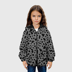 Куртка с капюшоном детская Пятнистый чёрно-серый, цвет: 3D-черный — фото 2