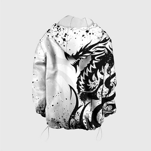 Детская куртка Балдурс гейт 3 - дракон / 3D-Белый – фото 2