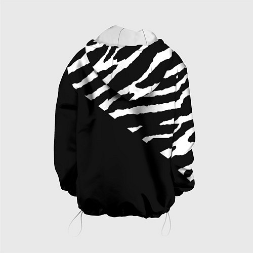 Детская куртка Полосы зебры с черным / 3D-Белый – фото 2