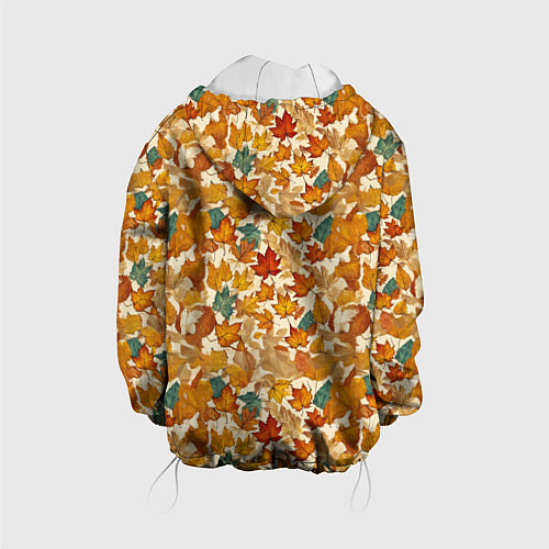 Детская куртка Осенние листья узор / 3D-Белый – фото 2
