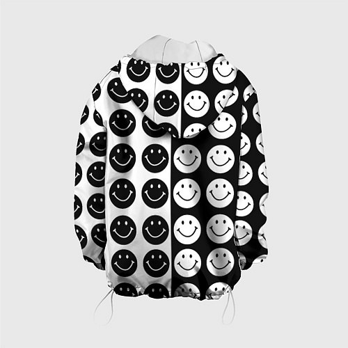 Детская куртка Smiley black and white / 3D-Белый – фото 2