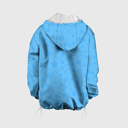 Детская куртка Звёздочки голубой паттерн / 3D-Белый – фото 2
