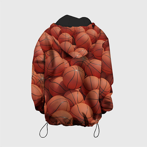 Детская куртка Узор с баскетбольными мячами / 3D-Черный – фото 2