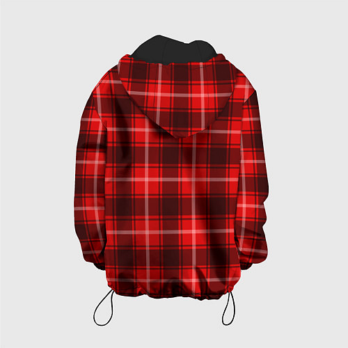 Детская куртка Шотландка красно-чёрный / 3D-Черный – фото 2