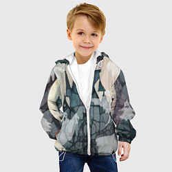 Куртка с капюшоном детская Замок в воображении, цвет: 3D-белый — фото 2