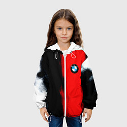 Куртка с капюшоном детская Bmw sport colors, цвет: 3D-белый — фото 2