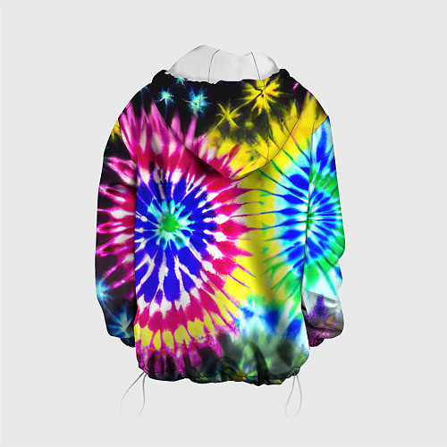 Детская куртка Colorful floral composition - tie-dye / 3D-Белый – фото 2
