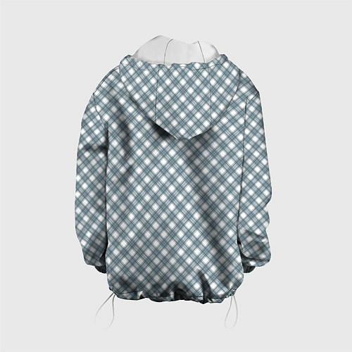 Детская куртка Бело-серый узор в клетку / 3D-Белый – фото 2