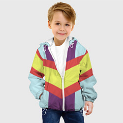 Куртка с капюшоном детская Винтажный цвет 60 годов, цвет: 3D-белый — фото 2