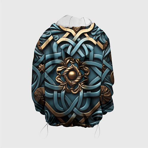 Детская куртка Симметричный орнамент в кельтской стилистике / 3D-Белый – фото 2