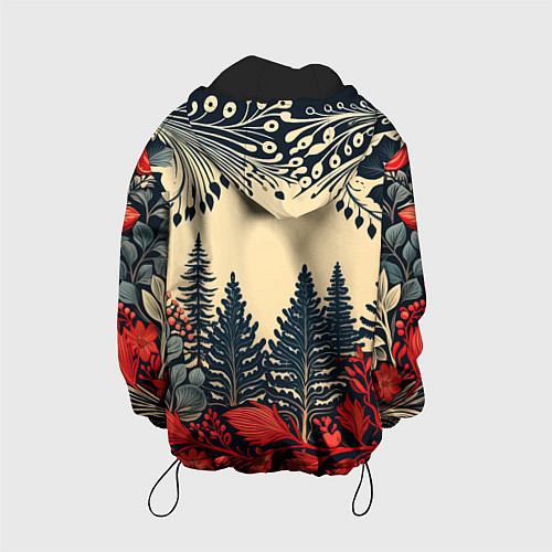 Детская куртка Новогодний лес / 3D-Черный – фото 2