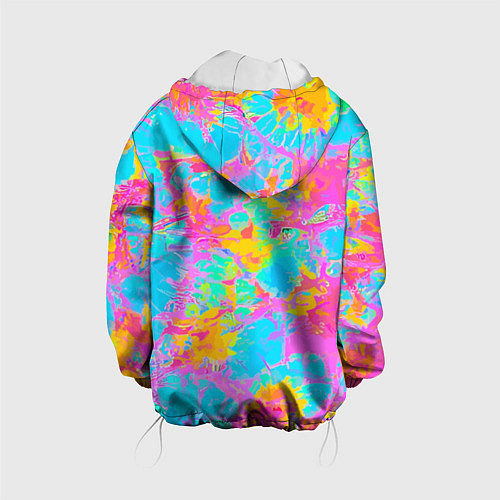 Детская куртка Барбм - цветочный абстрактный паттерн - тай-дай / 3D-Белый – фото 2