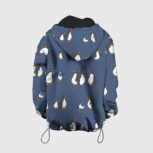 Детская куртка Забавное семейство пингвинов / 3D-Черный – фото 2