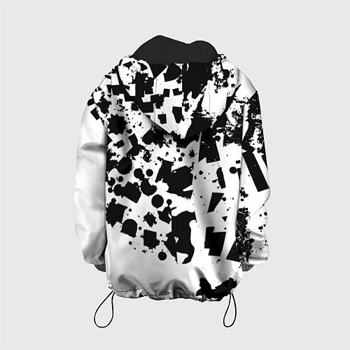 Детская куртка Морда льва - абстракция / 3D-Черный – фото 2