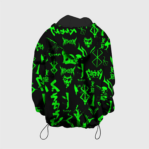 Детская куртка Berserk neon green / 3D-Черный – фото 2