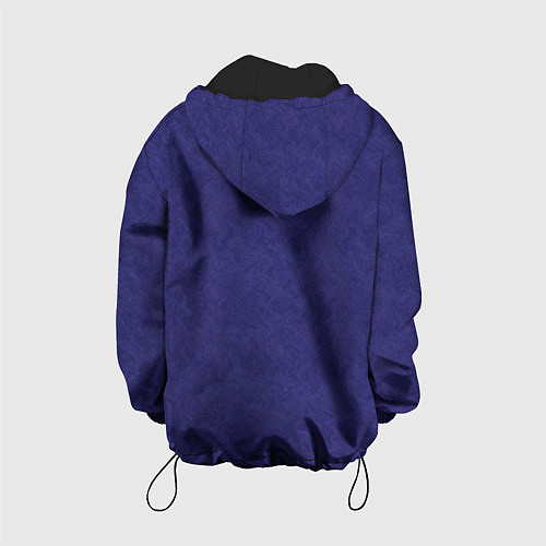 Детская куртка Фиолетовая текстура волнистый мех / 3D-Черный – фото 2