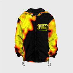 Куртка с капюшоном детская PlayerUnknowns Battlegrounds fire, цвет: 3D-черный