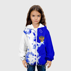 Куртка с капюшоном детская Россия спортивная коллекция 2023, цвет: 3D-белый — фото 2
