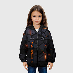 Куртка с капюшоном детская Lexus - плиты с эффектом свечения, цвет: 3D-черный — фото 2