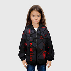 Куртка с капюшоном детская Mitsubishi - плиты с эффектом свечения, цвет: 3D-черный — фото 2