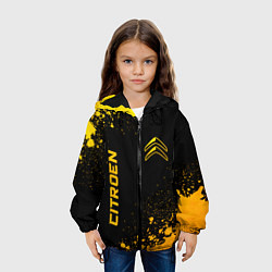 Куртка с капюшоном детская Citroen - gold gradient вертикально, цвет: 3D-черный — фото 2