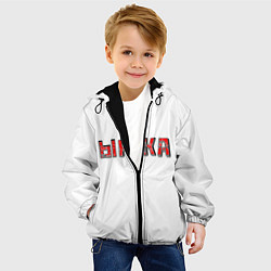Куртка с капюшоном детская Красная ырка на белом фоне, цвет: 3D-черный — фото 2