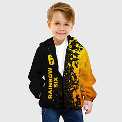 Куртка с капюшоном детская Rainbow Six - gold gradient по-вертикали, цвет: 3D-черный — фото 2