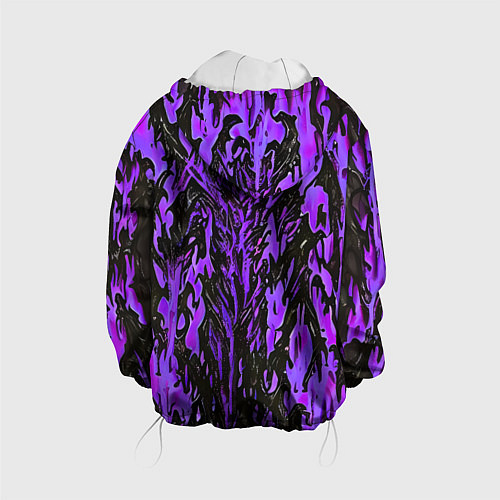 Детская куртка Демонический доспех фиолетовый / 3D-Белый – фото 2