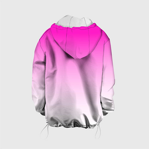 Детская куртка Розово-белый градиент / 3D-Белый – фото 2