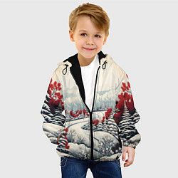 Куртка с капюшоном детская Зимнее чудо, цвет: 3D-черный — фото 2