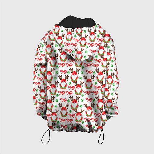 Детская куртка Новогодний гном с рогами / 3D-Черный – фото 2