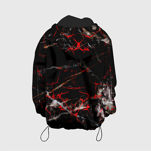 Детская куртка Красные узоры / 3D-Черный – фото 2
