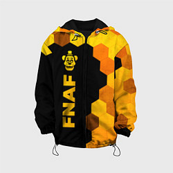 Куртка с капюшоном детская FNAF - gold gradient по-вертикали, цвет: 3D-черный