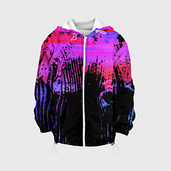 Детская куртка Розово синий сочный гранж