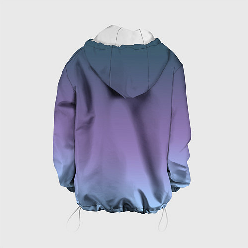 Детская куртка Градиент синий фиолетовый голубой / 3D-Белый – фото 2
