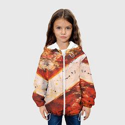 Куртка с капюшоном детская Горная порода, цвет: 3D-белый — фото 2