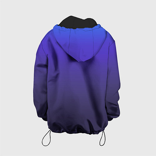 Детская куртка Градиент фиолетово голубой / 3D-Черный – фото 2