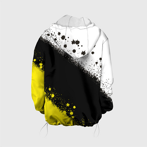 Детская куртка Брызги желто-черных красок / 3D-Белый – фото 2