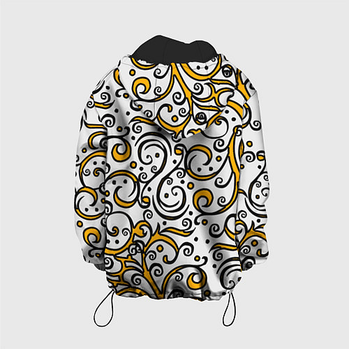 Детская куртка Жёлтый кружевной узор / 3D-Черный – фото 2