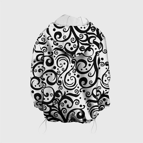 Детская куртка Чёрный кружевной узор / 3D-Белый – фото 2