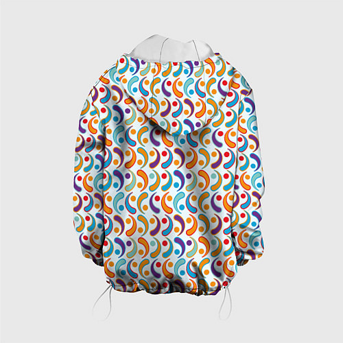 Детская куртка Паттерн из симметричных фигур / 3D-Белый – фото 2