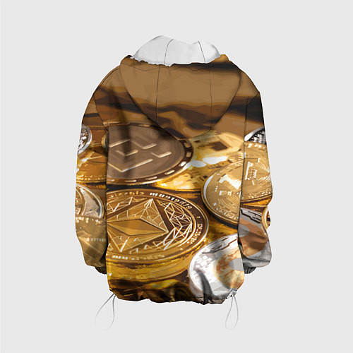 Детская куртка Виртуальные монеты / 3D-Белый – фото 2