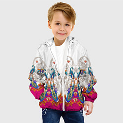 Куртка с капюшоном детская Цветочный сказочный узор, цвет: 3D-белый — фото 2