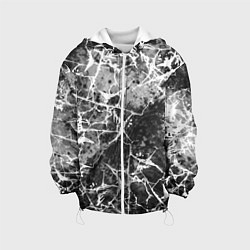 Детская куртка Абстракция - белые трещины на сером фоне
