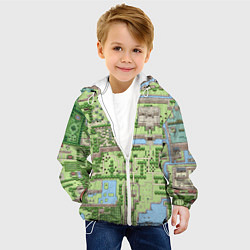 Куртка с капюшоном детская Zelda: карта, цвет: 3D-белый — фото 2